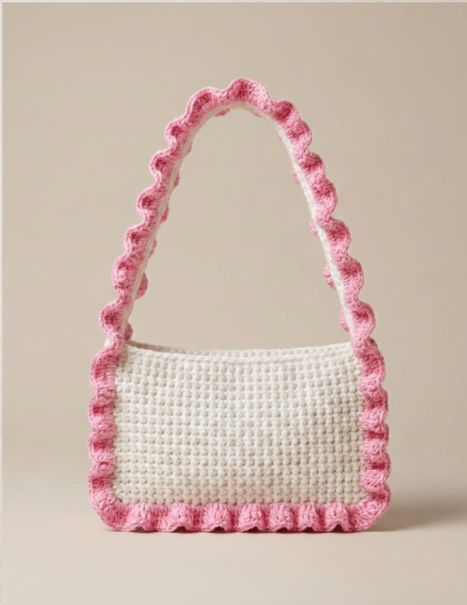 Blush Wave Crochet Shoulder Bag - Crochet By Pihu