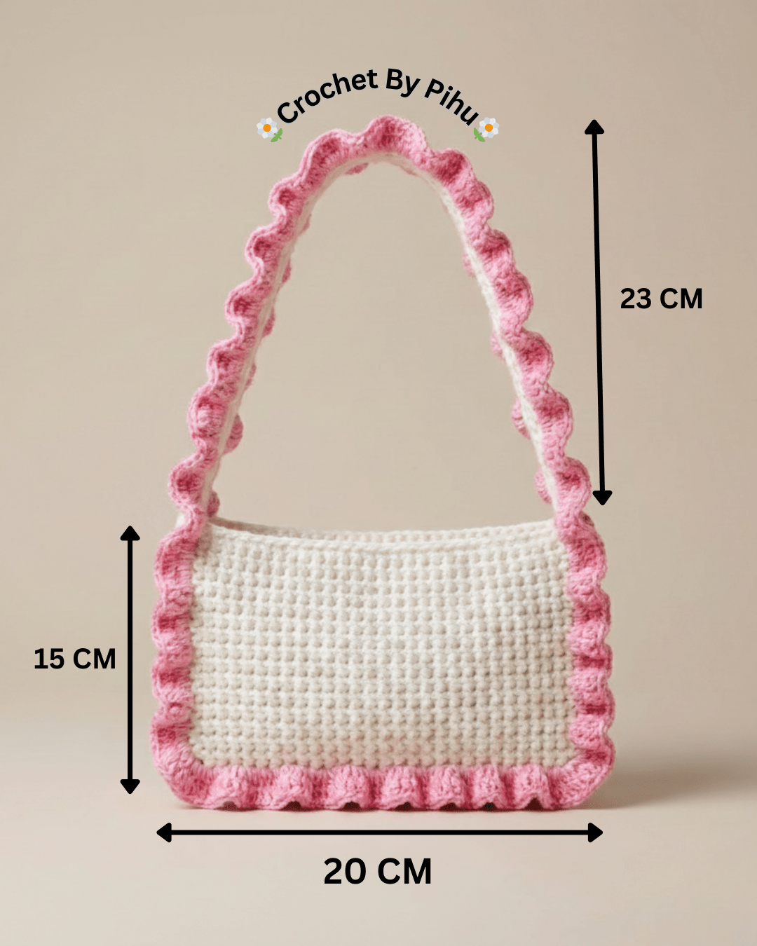 Blush Wave Crochet Shoulder Bag - Crochet By Pihu