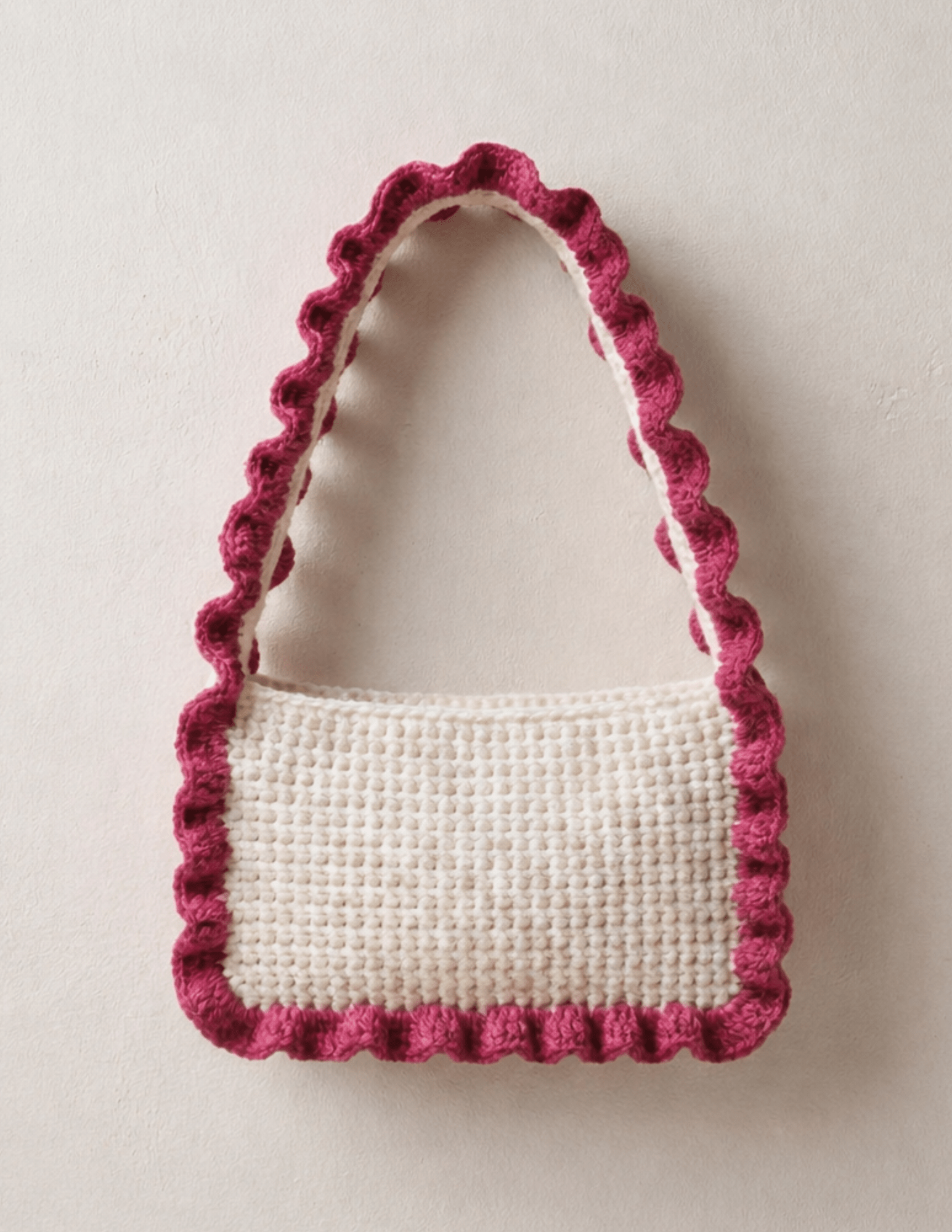 Blush Wave Crochet Shoulder Bag - Crochet By Pihu