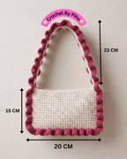 Blush Wave Crochet Shoulder Bag - Crochet By Pihu