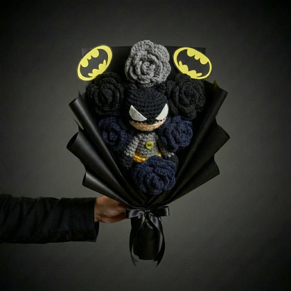 Handmade Crochet Batman Bouquet (Premium Edition) | Crochet By Pihu - Crochet By Pihu