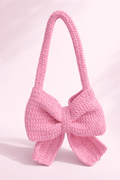 Handmade Crochet Bow Handbag – Cute Bow Shoulder Bag | Crochet By Pihu - Crochet By Pihu