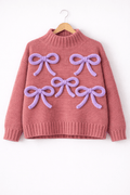 Handmade Crochet Bow Sweater – Cute Bow Design Winter Sweater | Crochet By Pihu - Crochet By Pihu