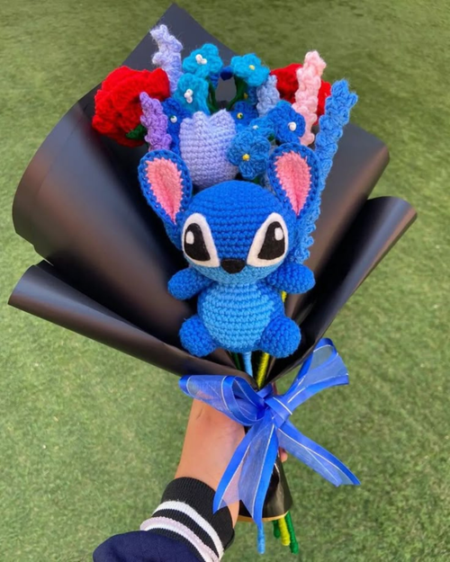 Handmade Crochet Character Flower Bouquet – Amigurumi Gift Bouquet | Crochet By Pihu - Crochet By Pihu