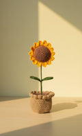 Handmade Crochet Flower Pot – Mini Amigurumi Plant Décor | Crochet By Pihu - Crochet By Pihu