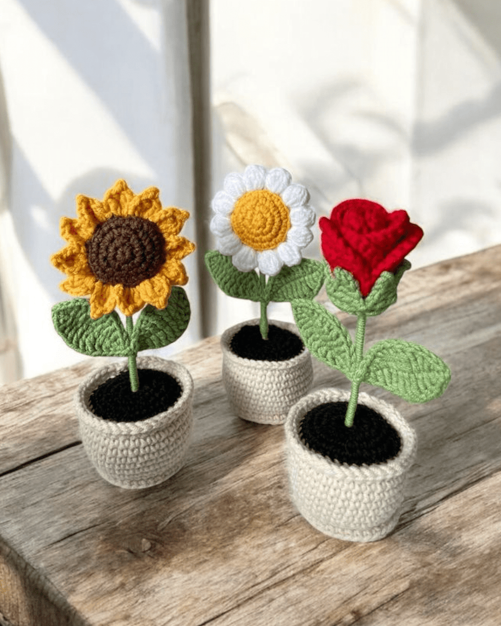 Handmade Crochet Flower Pot – Mini Amigurumi Plant Décor | Crochet By Pihu - Crochet By Pihu