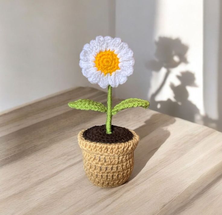 Handmade Crochet Flower Pot – Mini Amigurumi Plant Décor | Crochet By Pihu - Crochet By Pihu