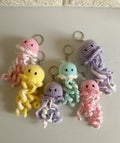 Handmade Crochet Jellyfish Keychain – Cute Amigurumi Jellyfish Bag Charm | Crochet By Pihu - Crochet By Pihu