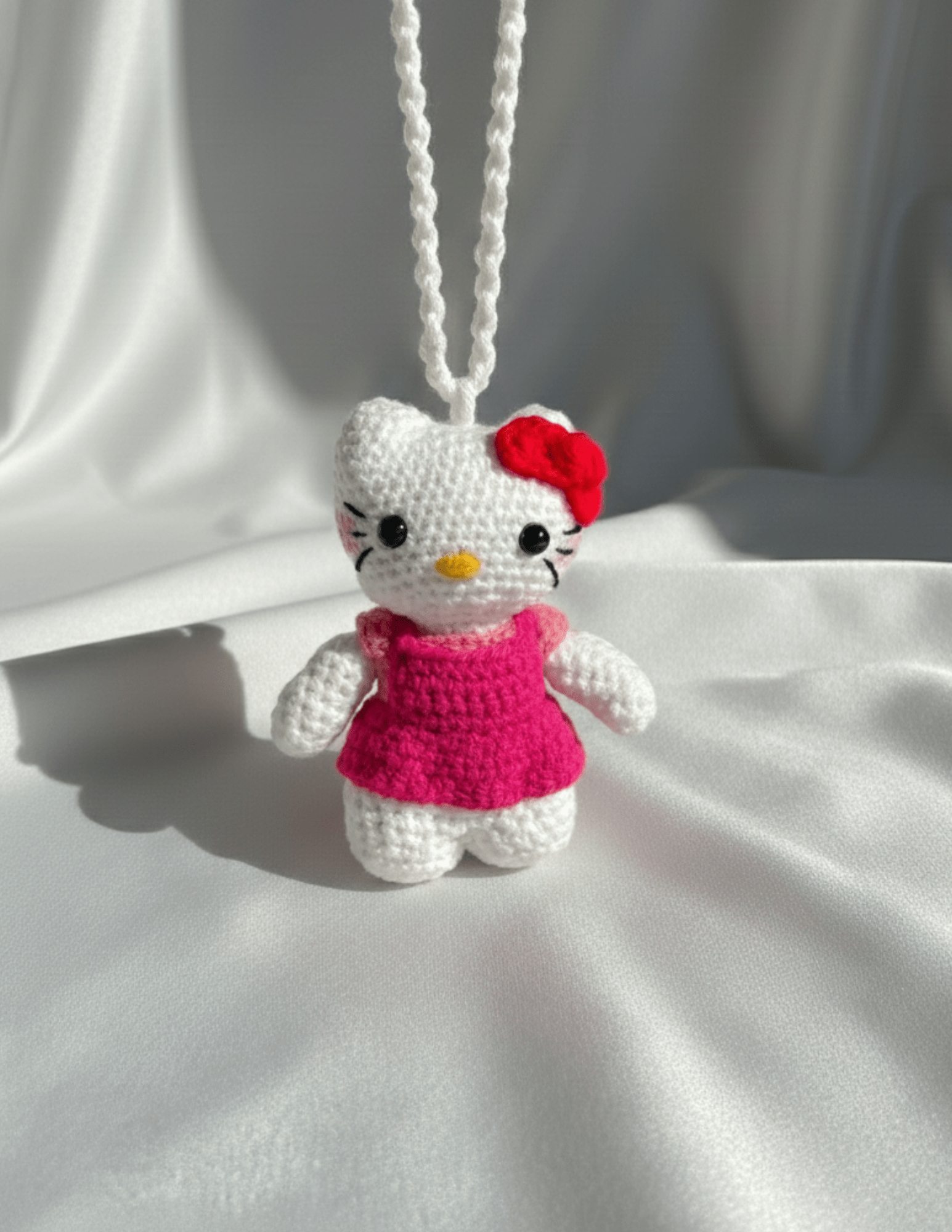 Handmade Crochet Kitty Keychain – Cute Amigurumi Bag Charm | Crochet By Pihu - Crochet By Pihu
