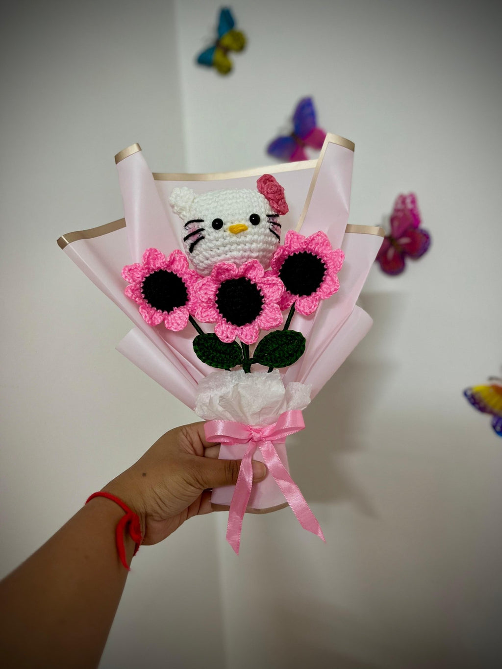 Handmade Crochet Kitty Sunflower Bouquet – Amigurumi Gift Bouquet | Crochet By Pihu - Crochet By Pihu