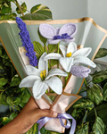 Handmade Crochet Lily & Lavender Bouquet – Amigurumi Flower Arrangement | Crochet By Pihu - Crochet By Pihu