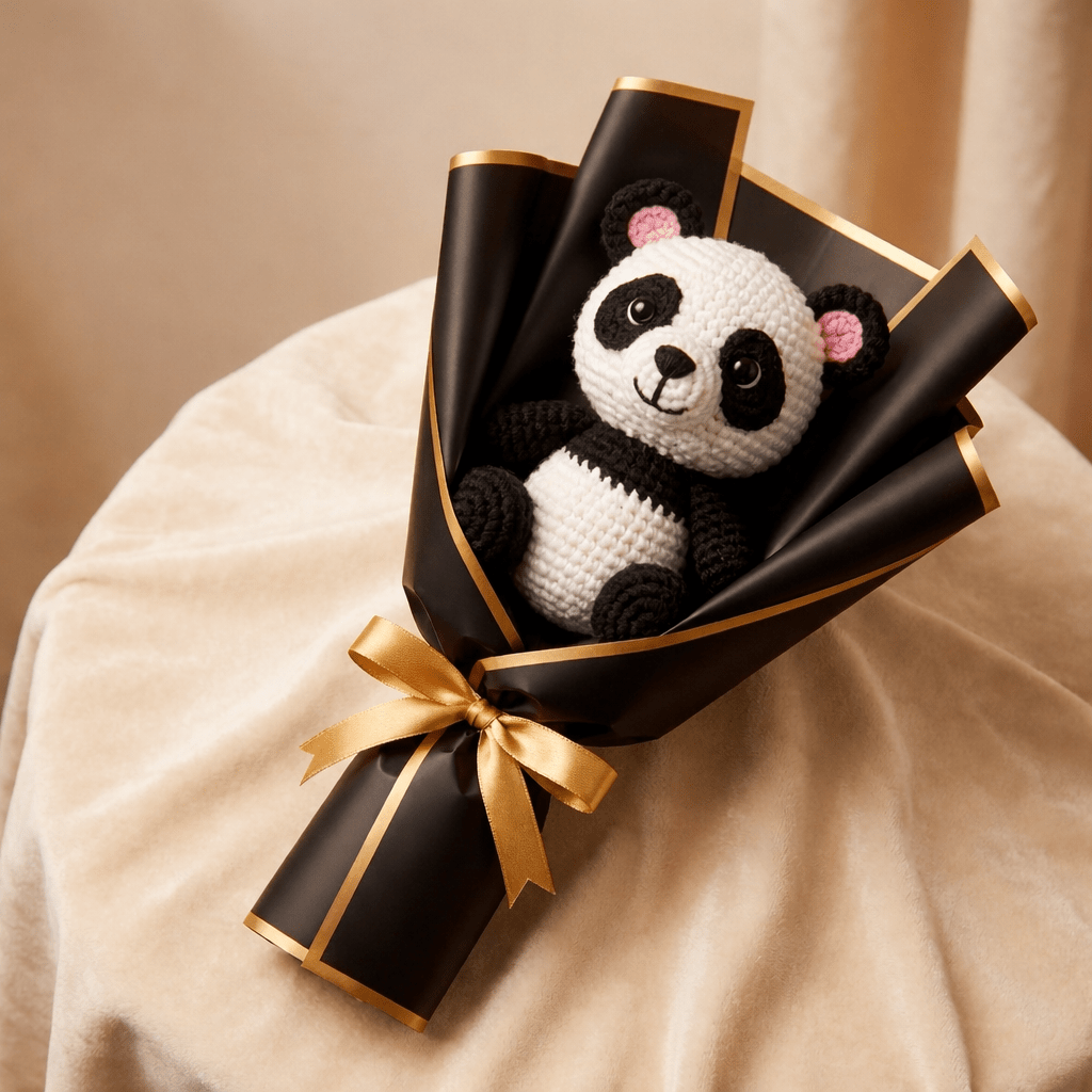 Handmade Crochet Panda Bouquet – Cute Amigurumi Panda Gift | Crochet By Pihu - Crochet By Pihu