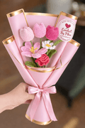 Handmade Crochet Pink Tulip & Lily Bouquet – Crochet Flower Gift Bouquet | Crochet By Pihu - Crochet By Pihu
