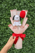 Handmade Crochet Puppy Bouquet with Tulip | Crochet By Pihu - Crochet By Pihu