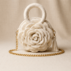 Handmade Crochet Rose Handbag – Elegant Floral Crochet Bag | Crochet By Pihu - Crochet By Pihu