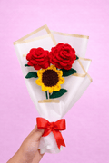 Handmade Crochet Rose & Sunflower Bouquet | Crochet By Pihu - Crochet By Pihu