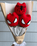 Handmade Crochet Spider Hero Bouquet – Amigurumi Superhero Gift | Crochet By Pihu - Crochet By Pihu