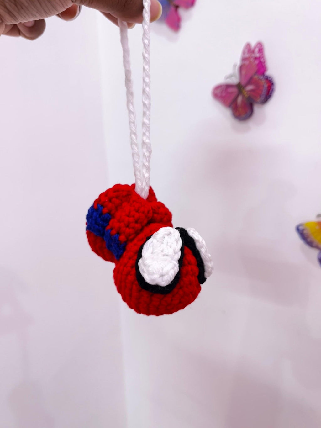 Handmade Crochet Spiderman Charm | Crochet By Pihu - Crochet By Pihu