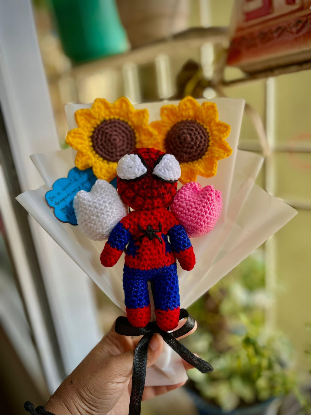 Handmade Crochet Spiderman Floral Bouquet – Amigurumi Character Gift Bouquet | Crochet By Pihu - Crochet By Pihu