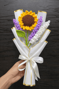 Handmade Crochet Sunflower & Lavender Bouquet – Crochet Flower Gift Bouquet | Crochet By Pihu - Crochet By Pihu