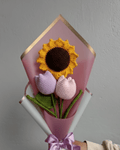 Handmade Crochet Sunflower & Tulip Bouquet – Amigurumi Flower Gift | Crochet By Pihu - Crochet By Pihu