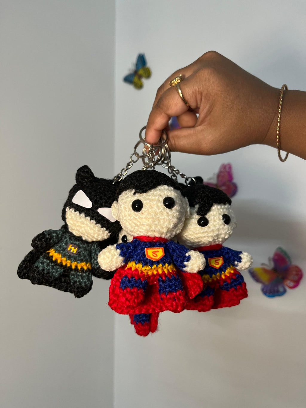 Handmade Crochet Superhero Keychain – Amigurumi Character Keychain | Crochet By Pihu - Crochet By Pihu