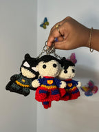 Handmade Crochet Superhero Keychain – Amigurumi Character Keychain | Crochet By Pihu - Crochet By Pihu