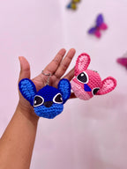 (Pack of 2) Handmade Crochet Stitch & Angel Keychain – Cute Amigurumi Couple Keyring | Crochet By Pihu - Crochet By Pihu