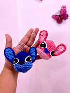 (Pack of 2) Handmade Crochet Stitch & Angel Keychain – Cute Amigurumi Couple Keyring | Crochet By Pihu - Crochet By Pihu
