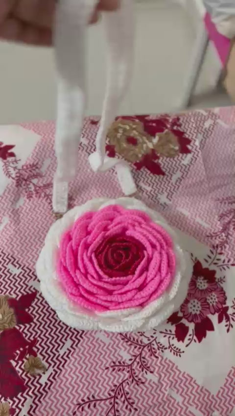 Handmade Crochet Double Sided Rose Bag – Elegant Floral Crochet Handbag | Crochet By Pihu