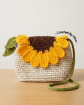 Sunflower Bloom Crochet Sling Bag - Crochet By Pihu