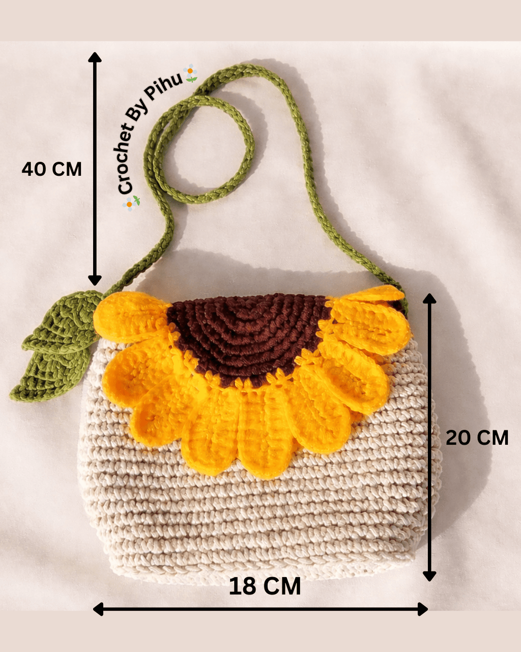 Sunflower Bloom Crochet Sling Bag - Crochet By Pihu