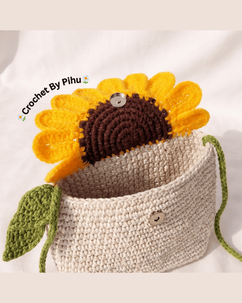 Sunflower Bloom Crochet Sling Bag - Crochet By Pihu